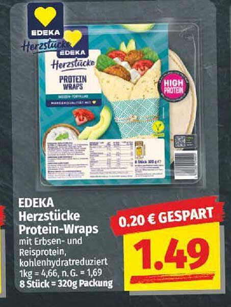 EDEKA Herzstücke Protein-Wraps
