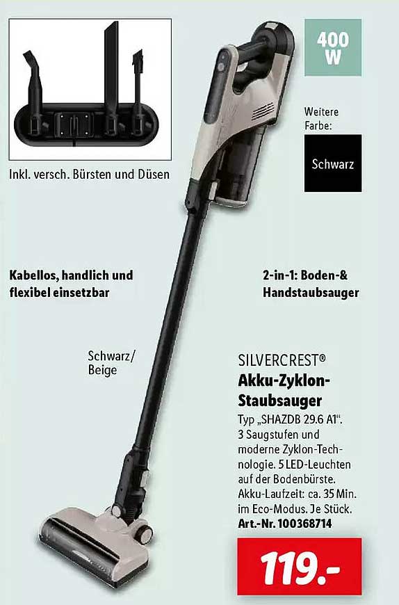 Silvercrest Akku Staubsauger
