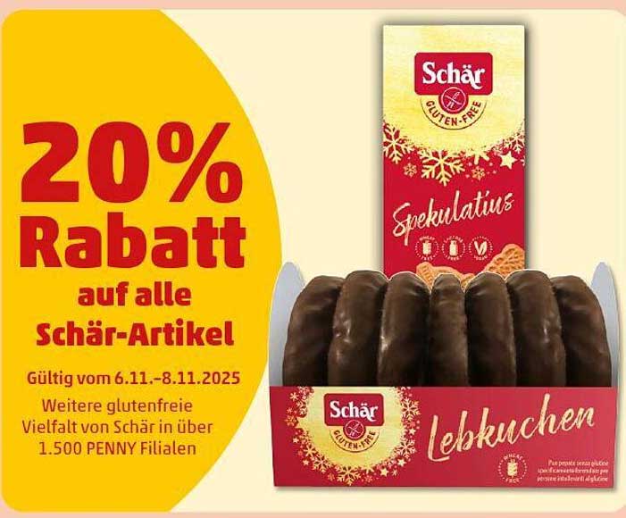 20% Rabatt auf alle Schär-Artikel