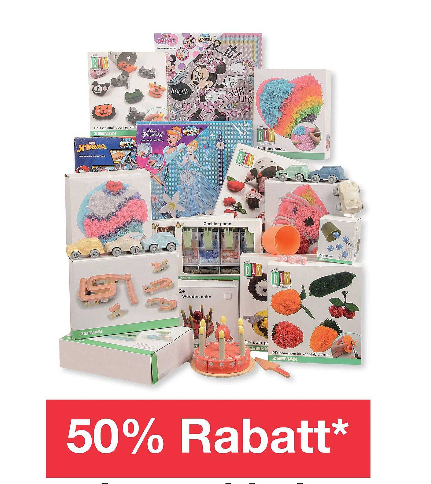 50% Rabatt auf eine Vielzahl von Bastelsets von Zeeman