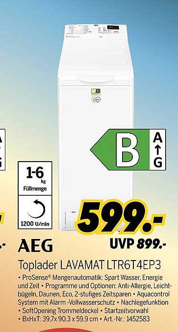 AEG Toplader LAVAMAT LTR6T4EP3