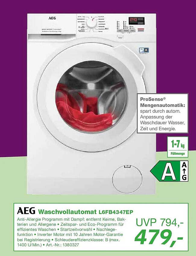 AEG Waschvollautomat L6FB4347EP