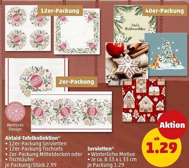 Airlaid-Tafelkolllektion: Edle Servietten für die Winterzeit