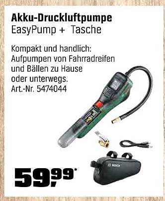 Akku-Druckluftpumpe EasyPump + Tasche