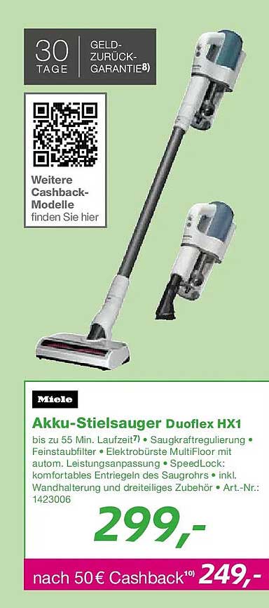 Akku-Stielsauger Duoflex HX1 von Miele