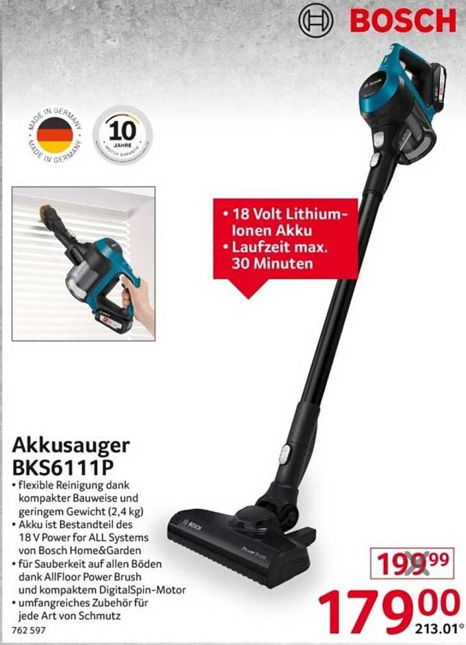 Akkusauger BKS6111P von Bosch - jetzt zum Aktionspreis!