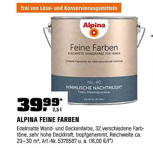 ALPINA FEINE FARBEN - Wand- und Deckenfarbe