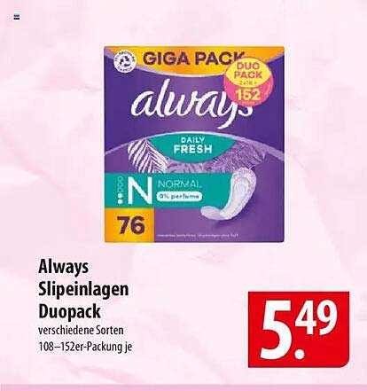 Always Slippeinlagen Duopack