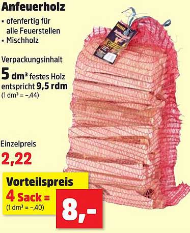 Anfeuerholz - ideal für alle Feuerstellen