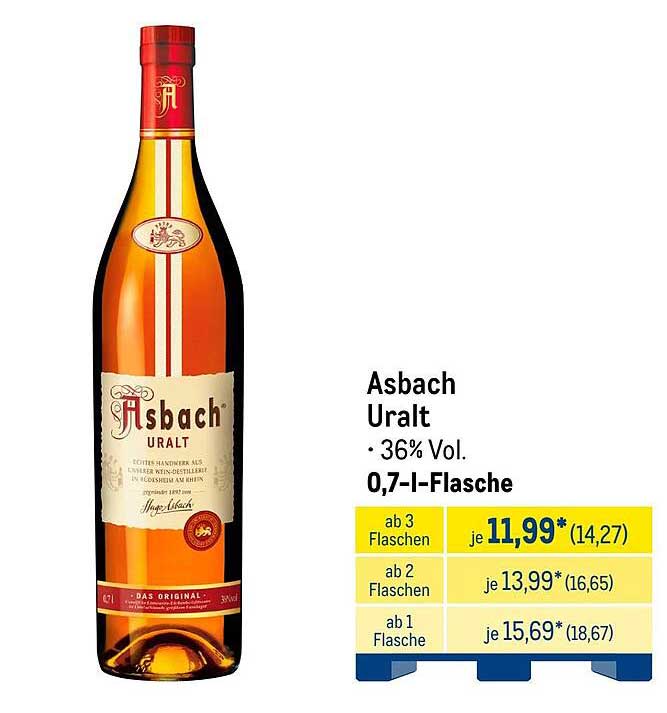 Asbach Uralt 0,7 l - 36% Vol