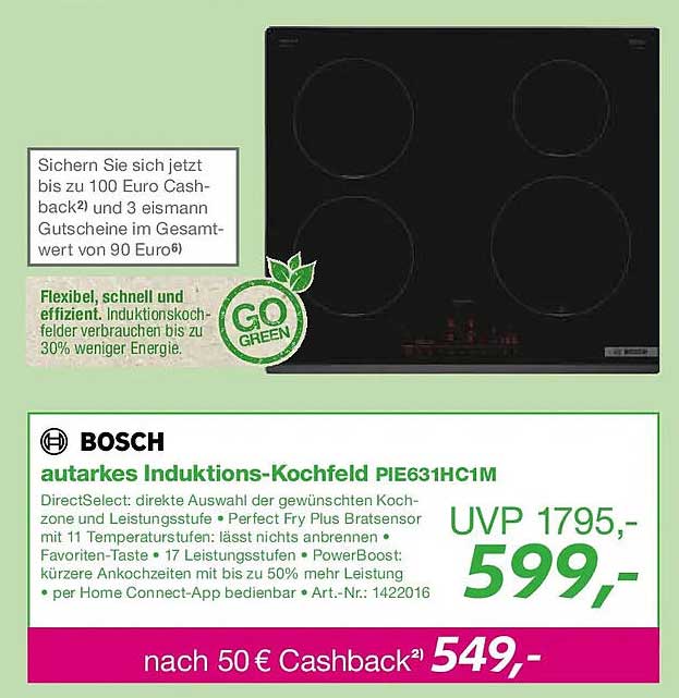autarkes Induktions-Kochfeld PIE631HC1M von Bosch
