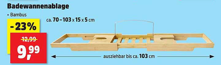 Badewanneablage aus Bambus - Jetzt zum Sparpreis!