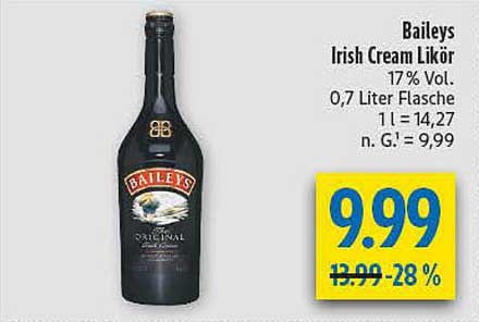 Baileys Irish Cream Likör 0,7 Liter
