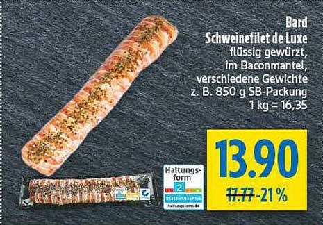 Bard Schweinefilet de Luxe flüssig gewürzt im Baconmantel