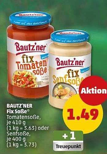 BAUTZ'NER Fix Soße – Tomatensoße oder Senfsoße