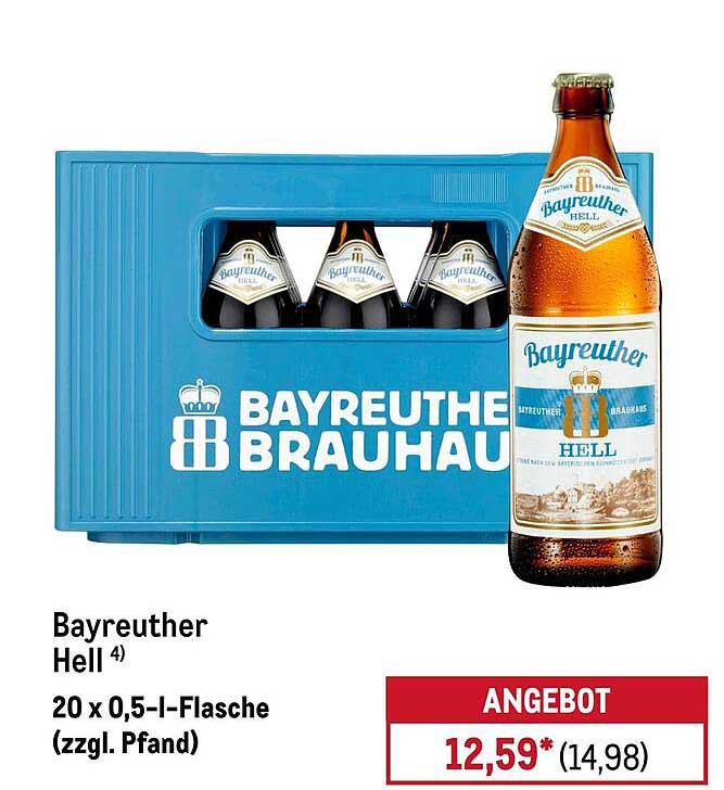 Bayreuther Hell – 20 x 0,5 l-Flaschen (zzgl. Pfand)