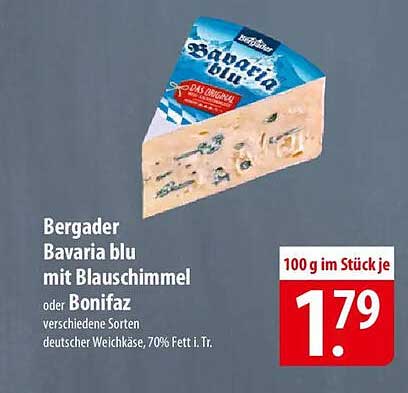 Bergader Bavaria blu mit Blauschimmel oder Bonifaz