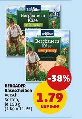 BERGADER KäseScheiben verschiedene Sorten, je 150 g