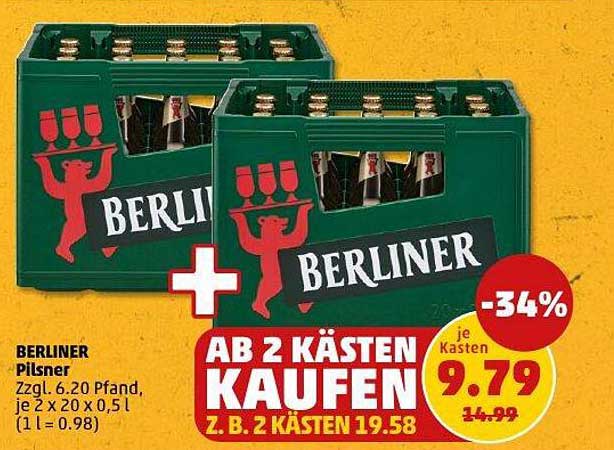 BERLINER Pilsner – 2 Kästen zum Vorteilspreis
