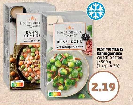 BEST MOMENTS Rahmgemüse in verschiedenen Sorten, 500 g