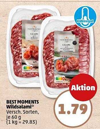 BEST MOMENTS Wildsalami - Verschiedene Sorten, je 60 g