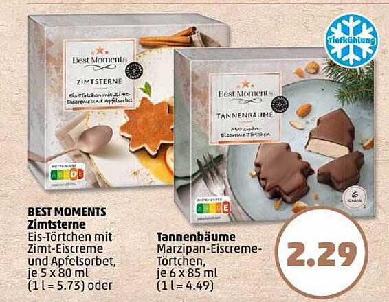 BEST MOMENTS Zimtsterne und Tannenbäume Eis-Törtchen