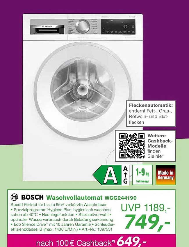 BOSCH Waschvollautomat WGG244190