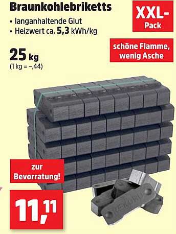 Braunkohlebriketts XXL-Pack 25 kg