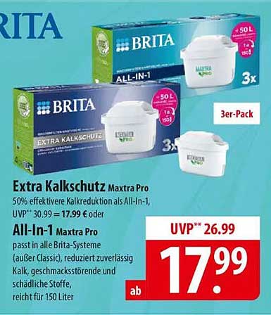 Brita Maxtra Pro All-In-1 – Effektiver Extra Kalkschutz