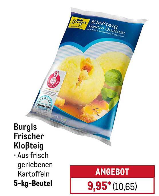 Burgis Frischer Kloßteig 5-kg-Beutel