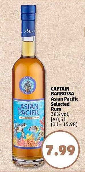 CAPTAIN BARBOSSA Asian Pacific Selected Rum 0,5 l