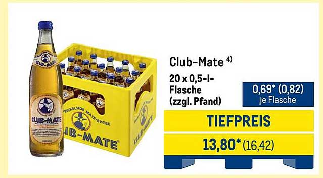 Club-Mate 20 x 0,5-l-Flasche (zzgl. Pfand)