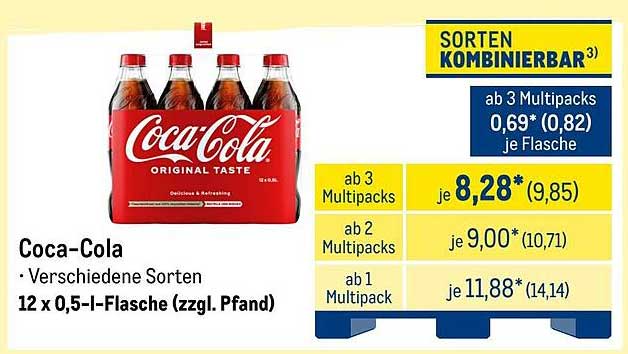 Coca-Cola 12 x 0,5-l-Flasche (zzgl. Pfand)