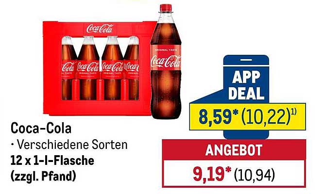 Coca-Cola 12 x 1-L-Flasche - Verschiedene Sorten