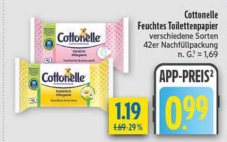 Cottonelle Feuchtes Toilettenpapier verschiedene Sorten 42er Nachfüllpackung