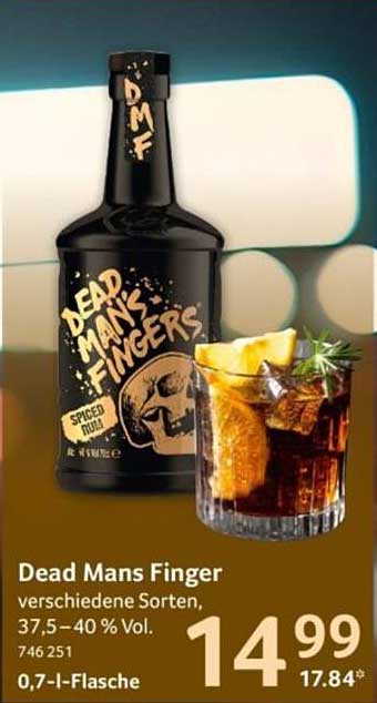 Dead Mans Finger - verschiedene Sorten, 37,5 – 40 % Vol.
