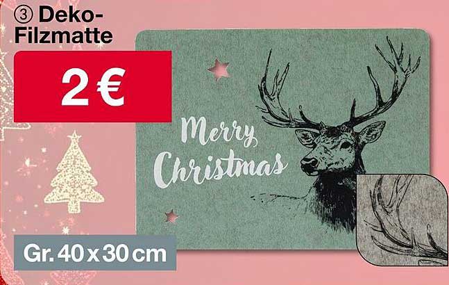 Deko-Filzmatte – Merry Christmas