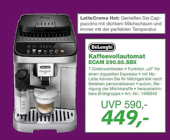DeLonghi Kaffeevollautomat ECAM 290.85.SBX