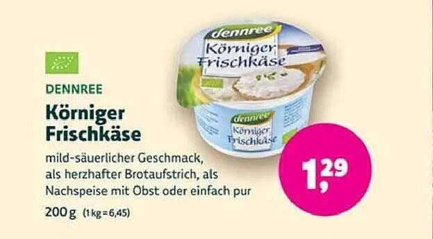 Dennree Körniger Frischkäse 200 g