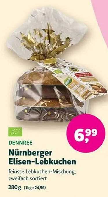 DENNREE Nürnberger Elisen-Lebkuchen, 280 g