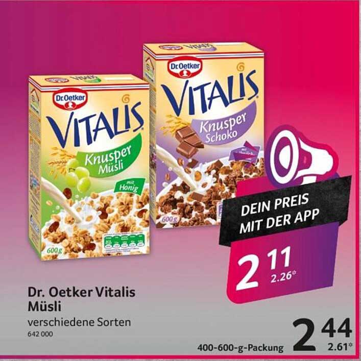 Dr. Oetker Vitalis Müsli verschiedene Sorten