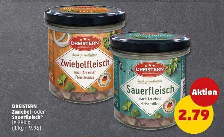 DREISTERN Zwiebel- oder Sauerfleisch 280 g