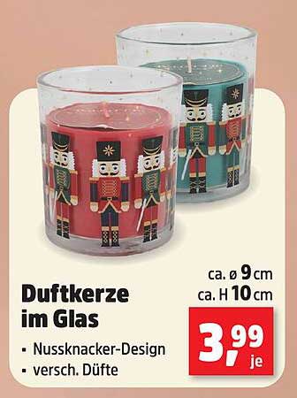 Duftkerze im Glas - Nusssknacker-Design