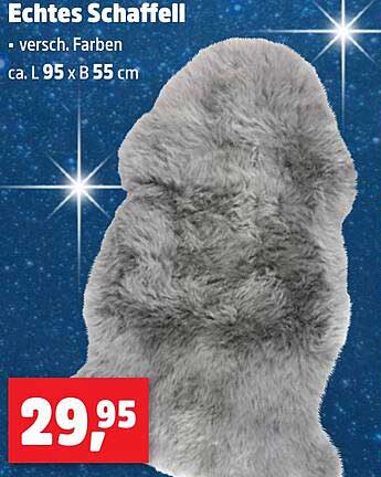 Echtes Schaffell - versch. Farben, ca. L 95 x B 55 cm