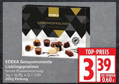 EDEKA GenusMomente Lieblingspralinen 200g Packung