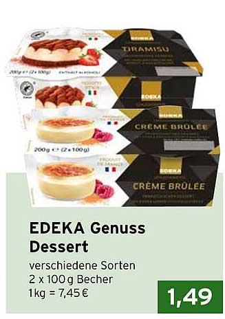 EDEKA Genuss Dessert - verschiedene Sorten