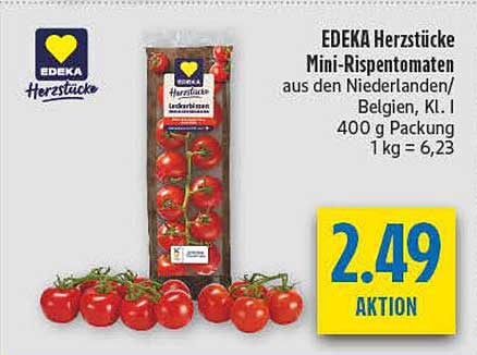 EDEKA Herzstücke Mini-Rispentomaten 400 g Packung