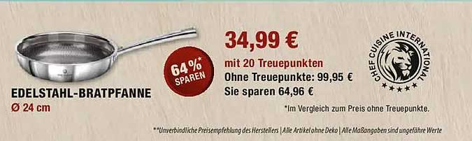 Edelstahl-Bratpfanne Ø 24 cm