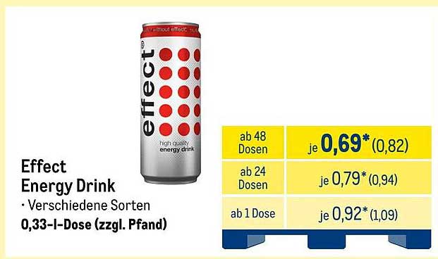 Effect Energy Drink - Verschiedene Sorten