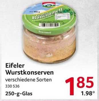 Eifeler Wurstkonserven verschiedene Sorten 250-g-Glas